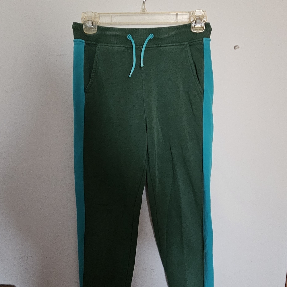 Lego Dark Green Joggers with Teal Side Stripes